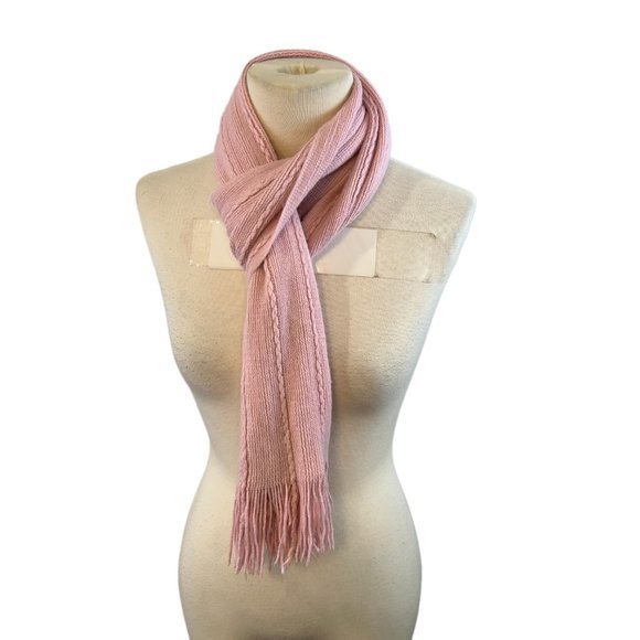 🌿4/$35🌿 NORTHERN REFLECTIONS‎ Pink Knit Scarf - Picture 4 of 4
